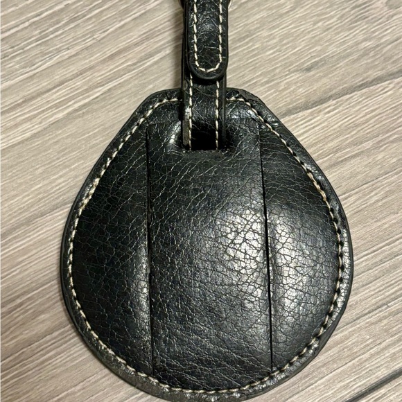 DANIER LEATHER Luggage Tags, Black. - Picture 4 of 8